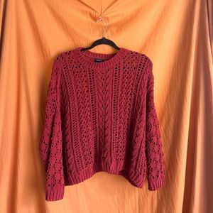 Cozy Oversized Hollow Knit Sweater